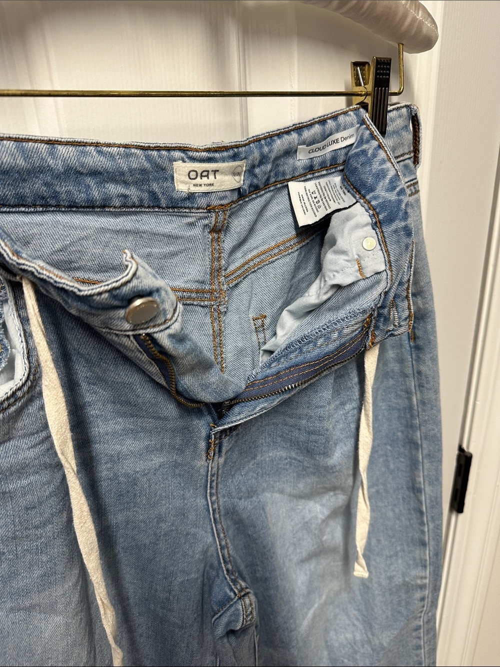 Drawstring Wide Leg Jeans - Picture 3 of 4
